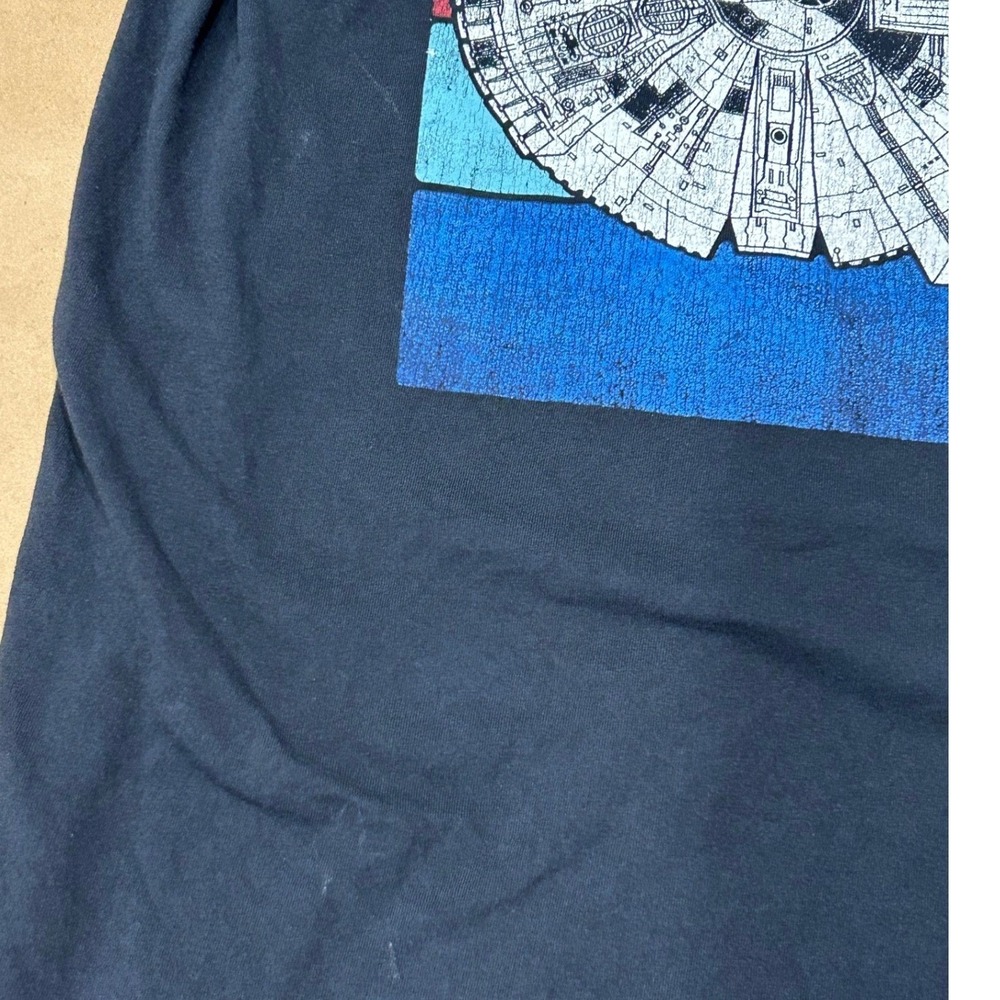 Fifth Sun Star Wars Black Millennium Falcon T-Shirt Mens Size M - Picture 3 of 5
